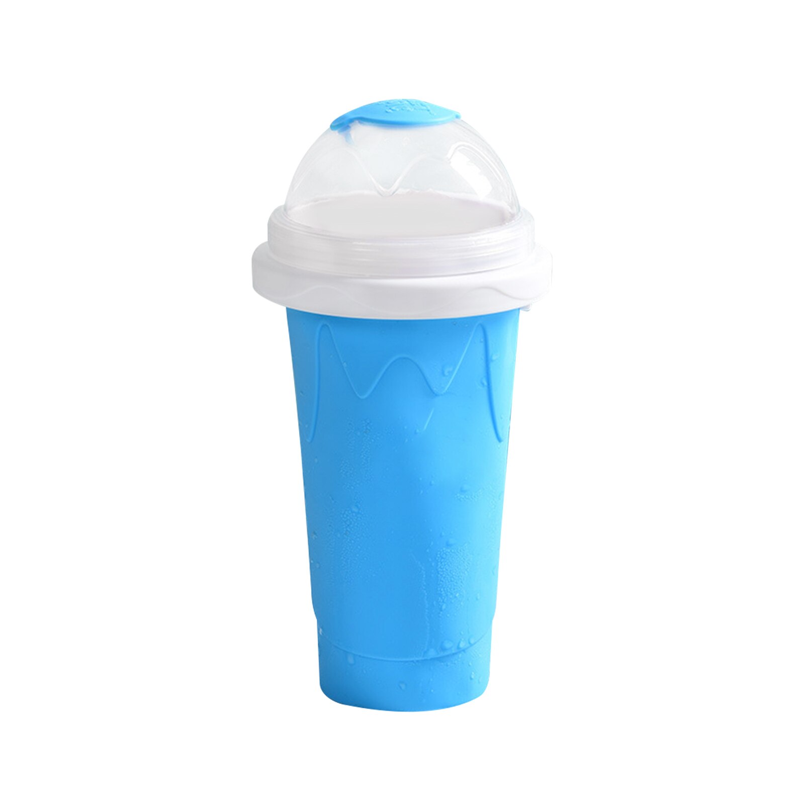 Slush Smoothie Cup Reusable Mug Cooling Maker Quick Frozen Magic Squeeze Ice Cream DIY Durable Milkshake Tool Pinch Homemade: A(Blue)