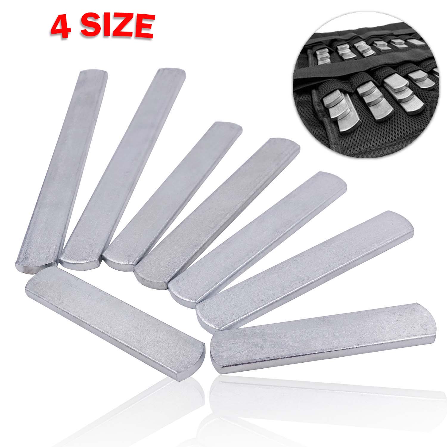 Weight Steel Plates Adjustable Strength Training for Weighted Vest Leg Ankle Weights 12-25cm Length Workout Fitness Accessories