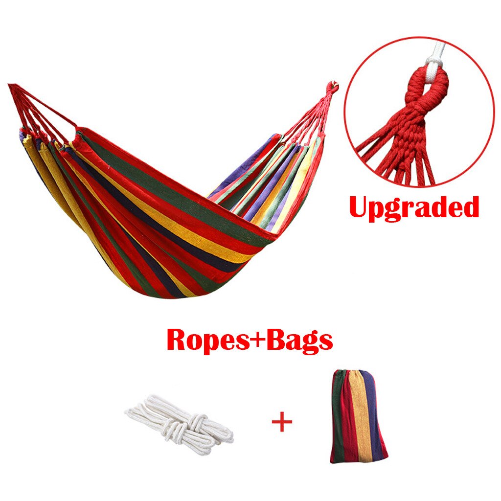 Summer 260X80CM Hanging Chair Comfort Durability Yard Striped Hanging Large Chair Garden Reading Bed Hammock #LR3