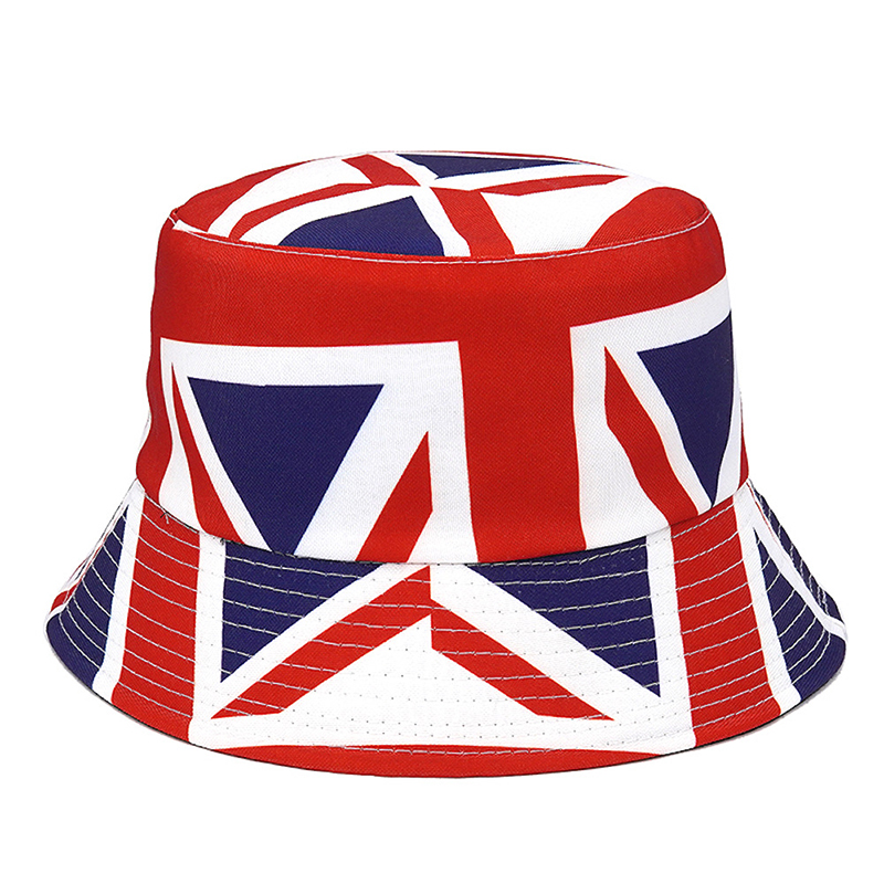 Bocca balde chapéu bandeira britânica impressão dupla lateral chapéus inglaterra bandeira reversível boné unisex dobrável algodão moda alta qualidade: Rosa