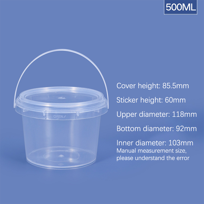 150ml-1500ml bpa-freier leerer Plastik eimer mit Deckel luftdicht pp Gläser klarer Behälter für sterben Lagerung von Lebensmitteln: Licht Gelb