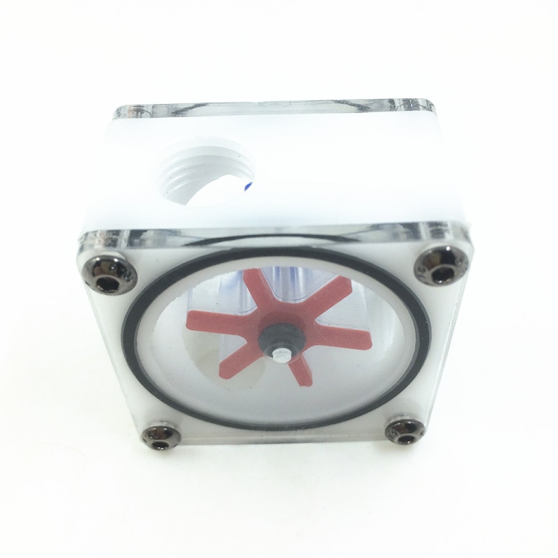 Water Cooling Flow Meter Indicator Light-emitting Computer PC Liquid Water Cooling System CPU White POM with Plug Connector