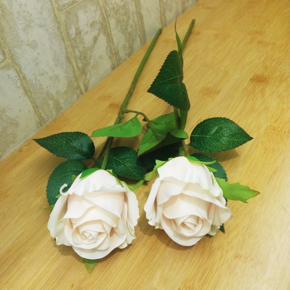¡Gran venta! flores rosas artificiales, bonita seda pequeña, rosas blancas, decoración para bodas, suministros para fiestas, flores artificiales