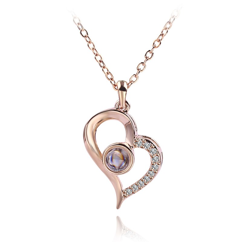 Kone hjerte jeg sprog valentines romantisk du leverer siger forlovelse kærlighed jubilæum projektion kæreste: Rosa guld hjerte 2