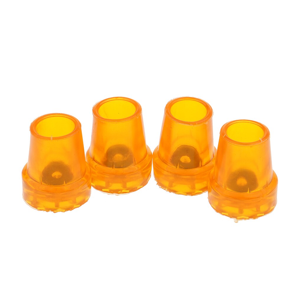 Almohadilla para muletas de caña de goma, virola de alta resistencia, fondo de 22mm, amortiguador estable antideslizante, puntas para bastón de apoyo, 4 uds.