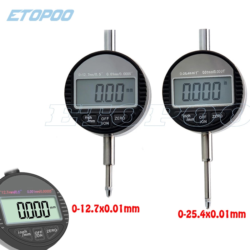 4 größe Digital anzeige 0-12,7mm/0-25,4mm 0,001mm 0.00005 &quot;Elektronische Mikrometer Micrometro metrisch/Zoll Messuhr Messgerät