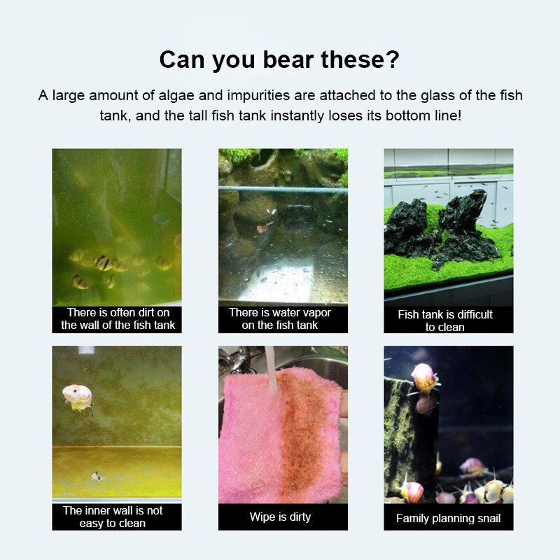 Aquarium Glas Aquarium Algen Schraper Cleaner Brush Aquarium Tank Fish Aquarium Gereedschap Platte Zand Borstel Multi-Tool Cleaner