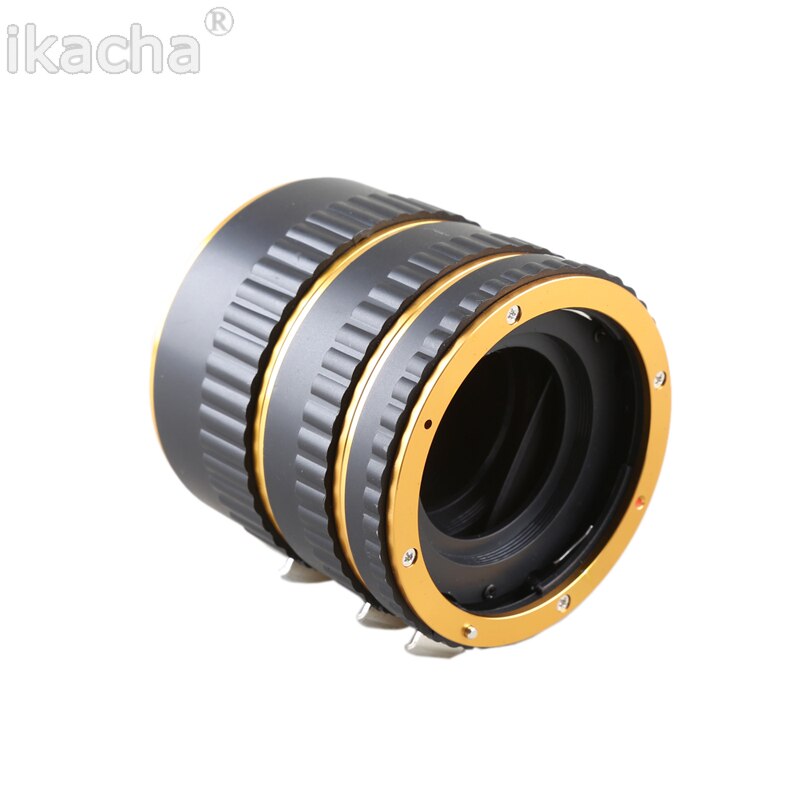 Lens Adapter Mount Auto Focus AF Macro Extension Tube Ring for Canon EF-S Lens T5i T4i T3i T2i 100D 60D 70D 550D 600D 6D 7D Gold