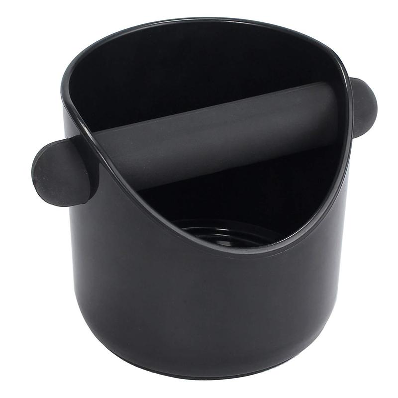 Espresso Knock Box Anti Slip Coffee Grind Dump Bin Waste Bin with Detachable Knock Bar for Barista