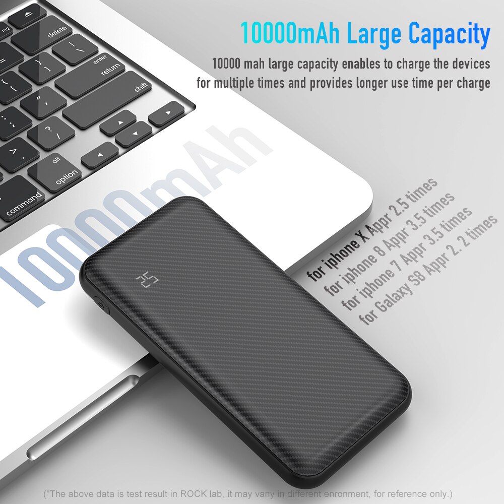 QC 3.0 USB Type C PD 18W 10000mAh Power Bank Quick Charge Powerbank For Xiaomi Portable Charger External Battery Led