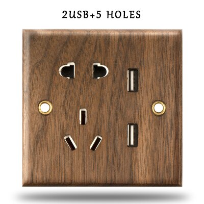 rote veggbryter, årgang vippebryter til veggplate 220v trepanel 1/2/3/4 gjeng .2 veis 10a rote skrue bryter, retro stil lysbryter: 2 usb og 5 skrog