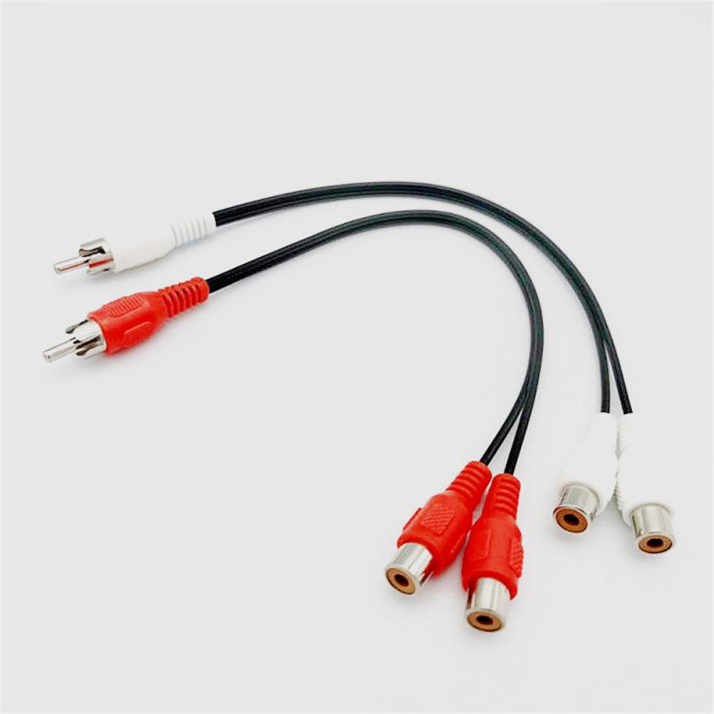 Câble Audio séparateur en Y RCA mâle à 2 prises femelles, adaptateurs de connecteur RCA, 1/3/5 pièces