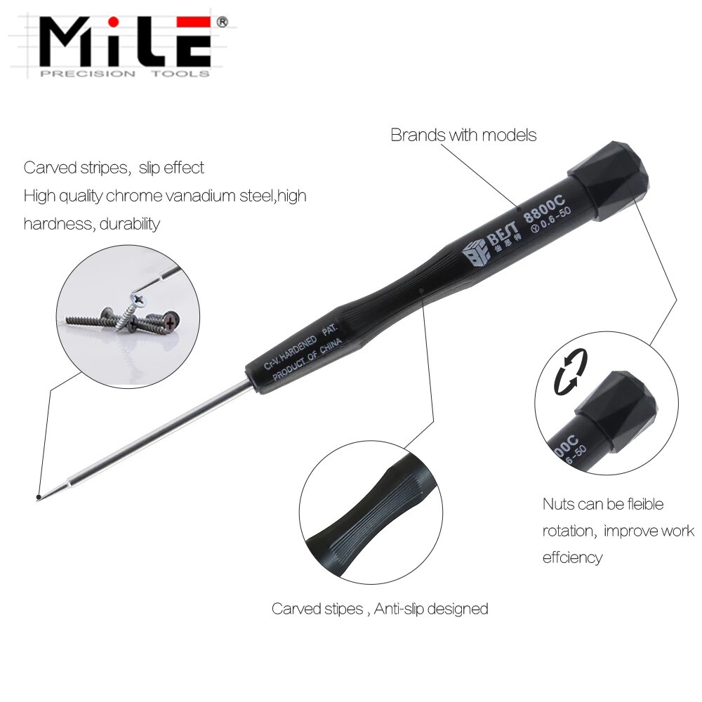 MILE Precision Screwdriver P2 P5 1.5 Pentalobe Y 2.5 Tri Wing PH00 PH000 T3 T4 T5 T6 for Macbook Air Pro CellPhone Repair Tools