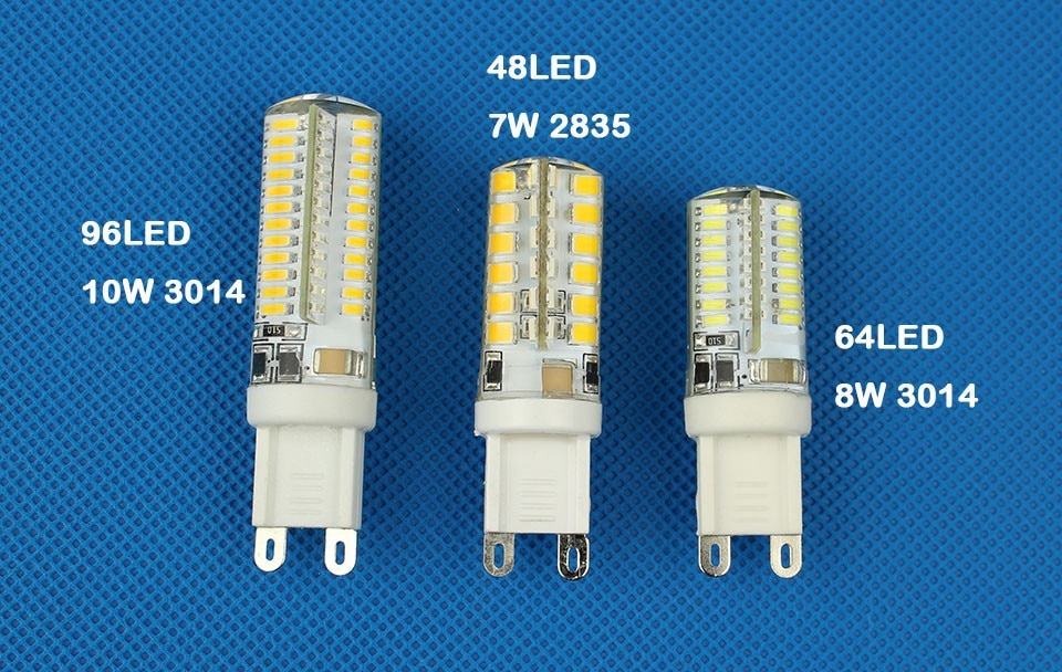 5 unids/lote g9 led 3W 5W AC220V 240V G9 bombilla led SMD 2835 3014 Led g9 reemplazo de luz 30/40W lámpara halógena