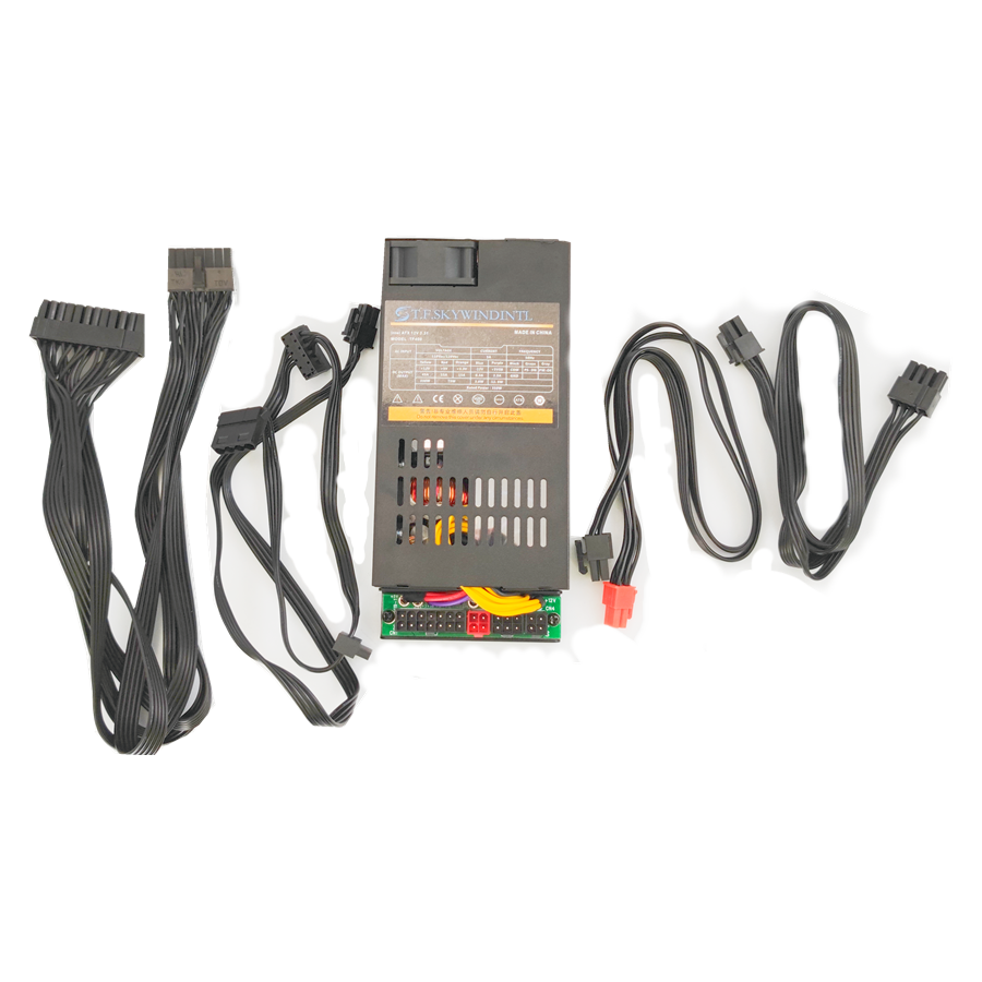 350 Watt 400W Power Supplies Flex ATX Power Supply with Fixed Cables and 80 Plus Gold with 6Pin PCIe Connector 110V 220v