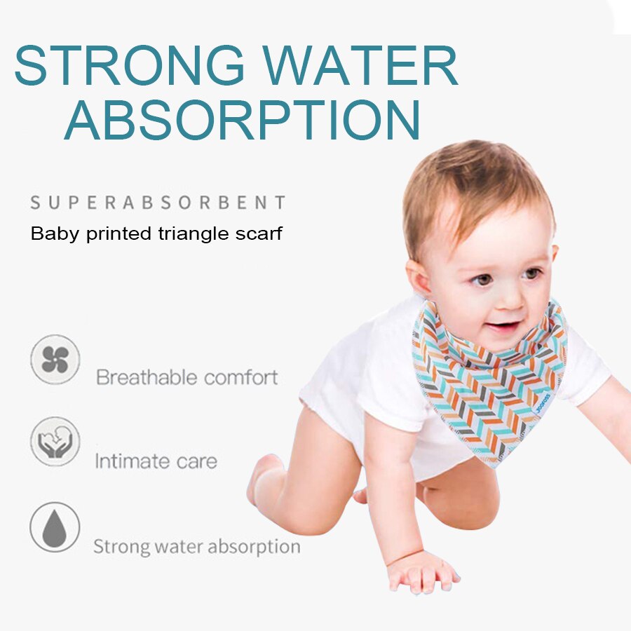 8 stuks/set baby kwijl slabbetjes meisjes driehoek dubbele lagen katoen zacht natuurlijk katoen baby kwijl slabbetje voor kwijlen super absorberend