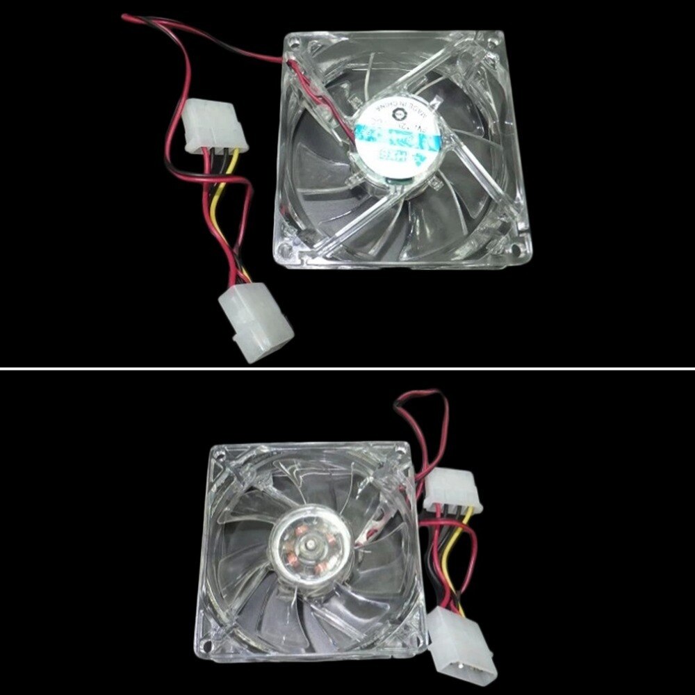 12V 0.20A 80 x 80 x 25 mm Computer fan 4 LED Silent PC Computer Case Cooler Cooling Fan Mod blue and colorful light