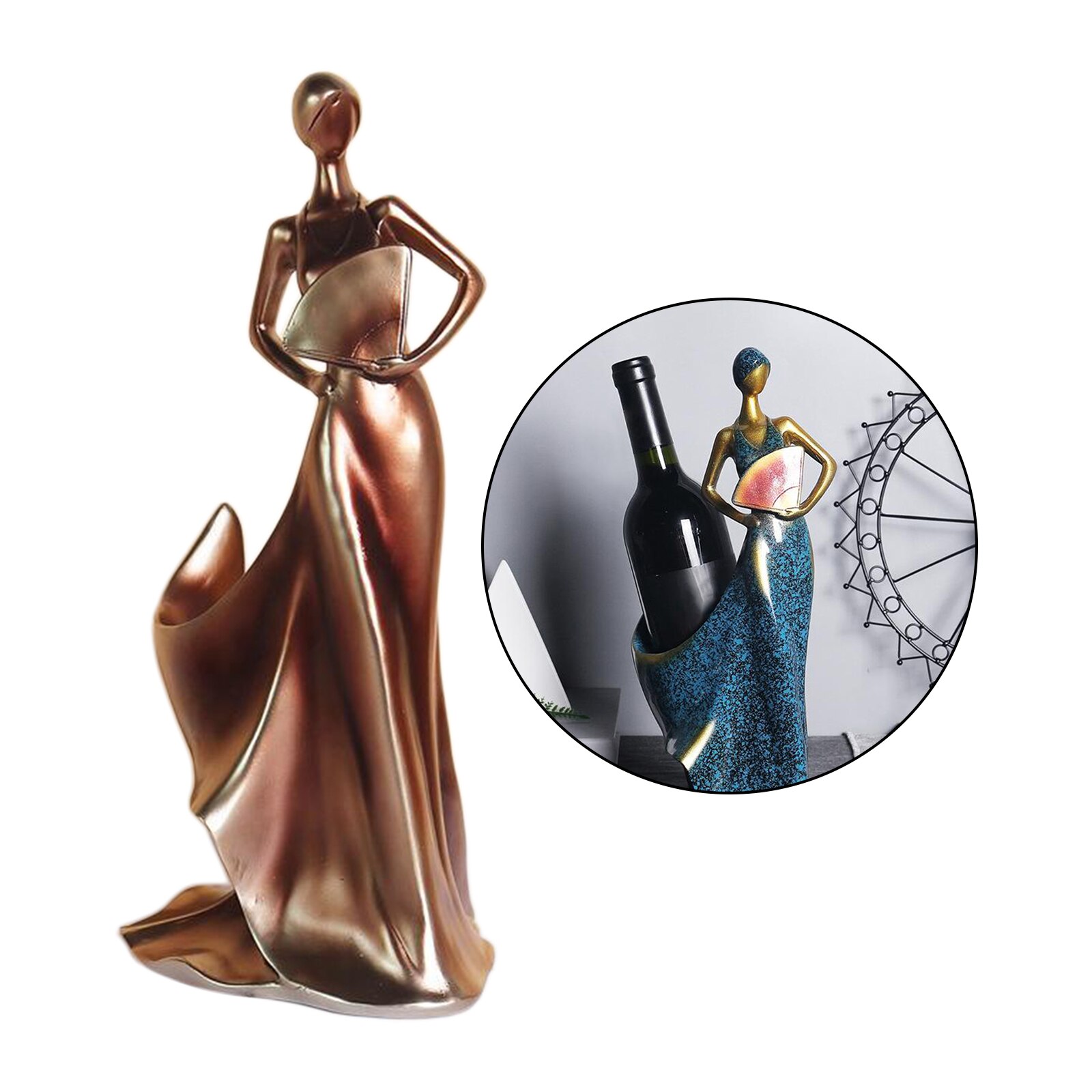 Centrotavola da tavolo moderno da donna con portabottiglie per vino