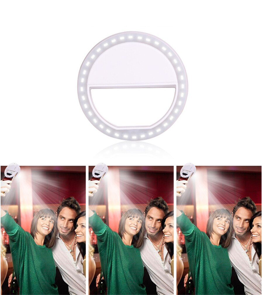 Universele led-flitser voor fotografie, selfieverlichting, lichtgevende lamp, nachtlampje voor iphone  se 5, 6, 6s plus, lg, samsung, htc, lg