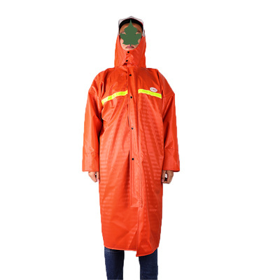 Adults Raincoat Waterproof Hooded Portable Long Raincoat Reusable Protective Suit Lightweight Chubasqueros Raincoats BG50RG: Orange / XXXL