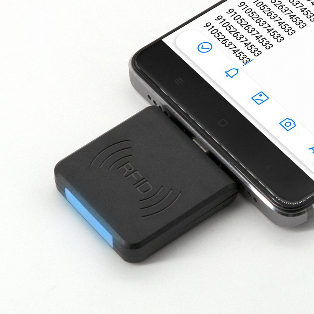 Bærbar micro usb-interface nfc ic-kort mini rfid-læser til android-mobiltelefon