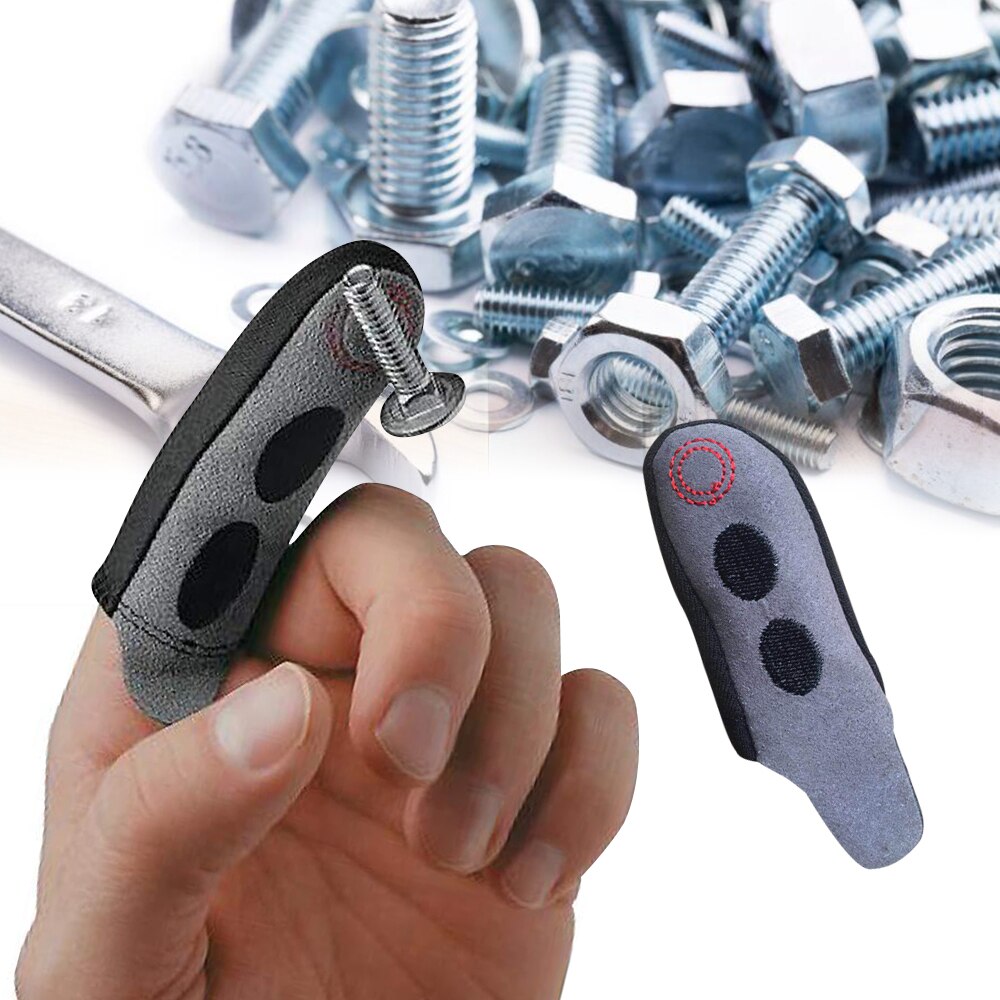 Starke Magnetische Finger Handschuh Handwerker Fingerspitze Magnet Hülse aufsammeln Metall