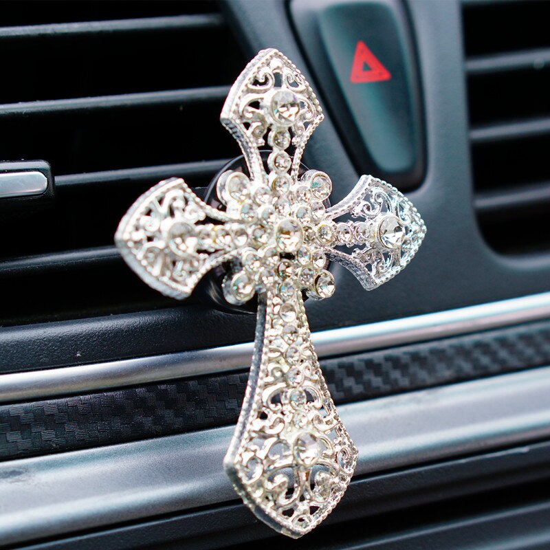 Jesus Crucifix Cross Air Freshener Clip Car Perfume Decoration Air Conditioner Outlet Car-styling Auto Accessories Fragrance