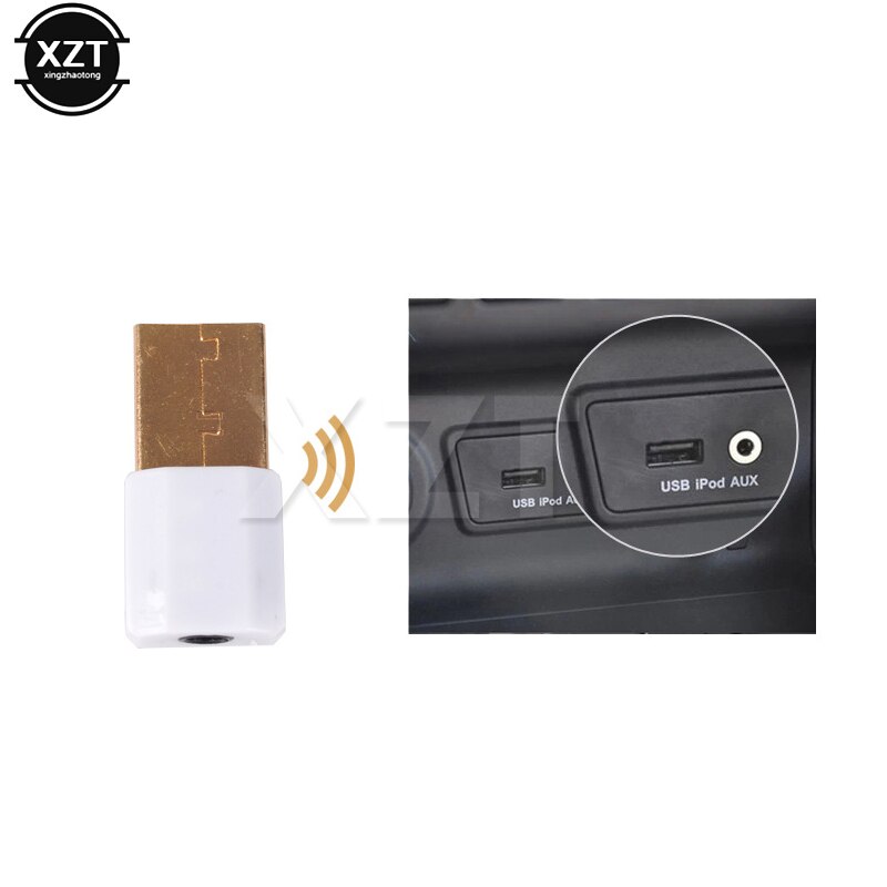 1PCS For Car Mini Bluetooth 3.0 AUX Receiver Stereo Wireless Speakers Audio Manos Libres Bluetooth Para Autos 2.4GHz Adapter