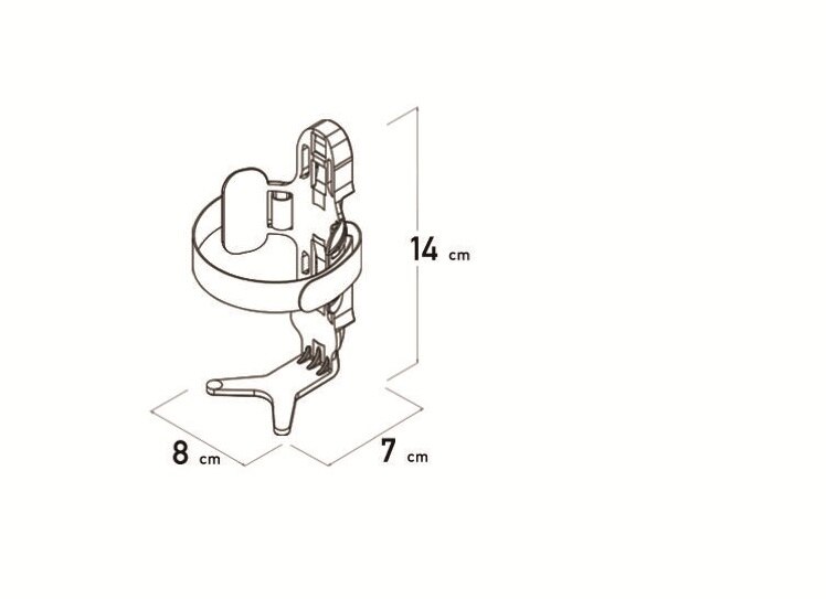 Monkii clip + Monkii L Cage for Brompton bicycle Bottle Cage System