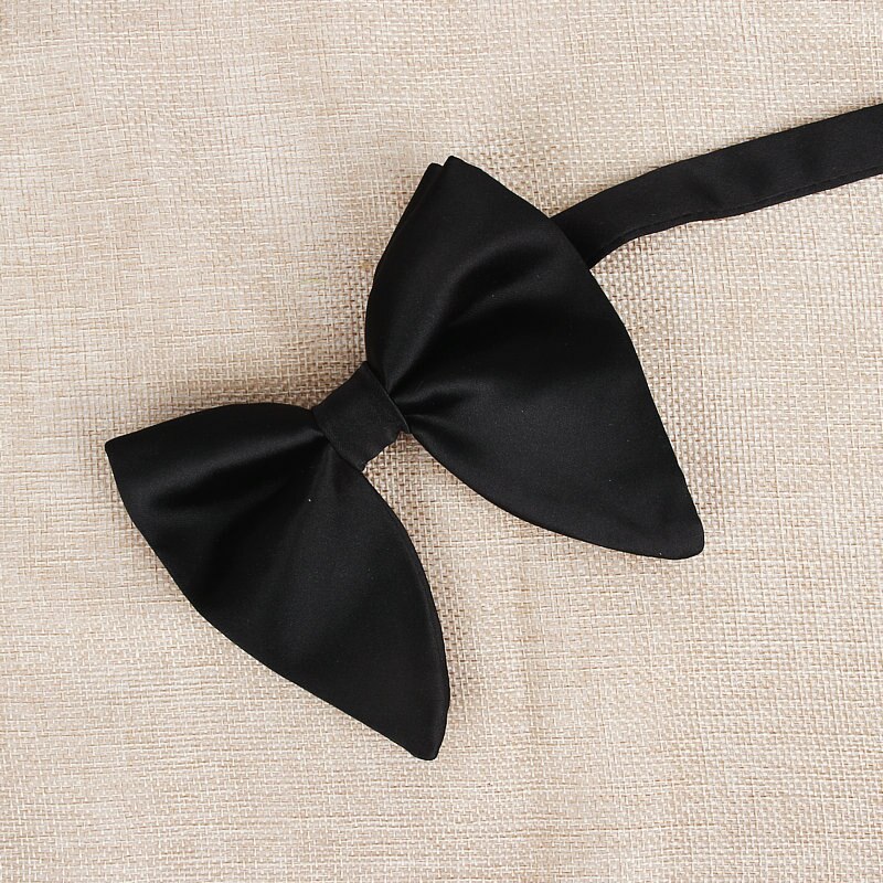 Men's Big Suits Red Navy Bow Ties For Man Wedding Solid Woven Bowknot Butterfly Tie 9colors