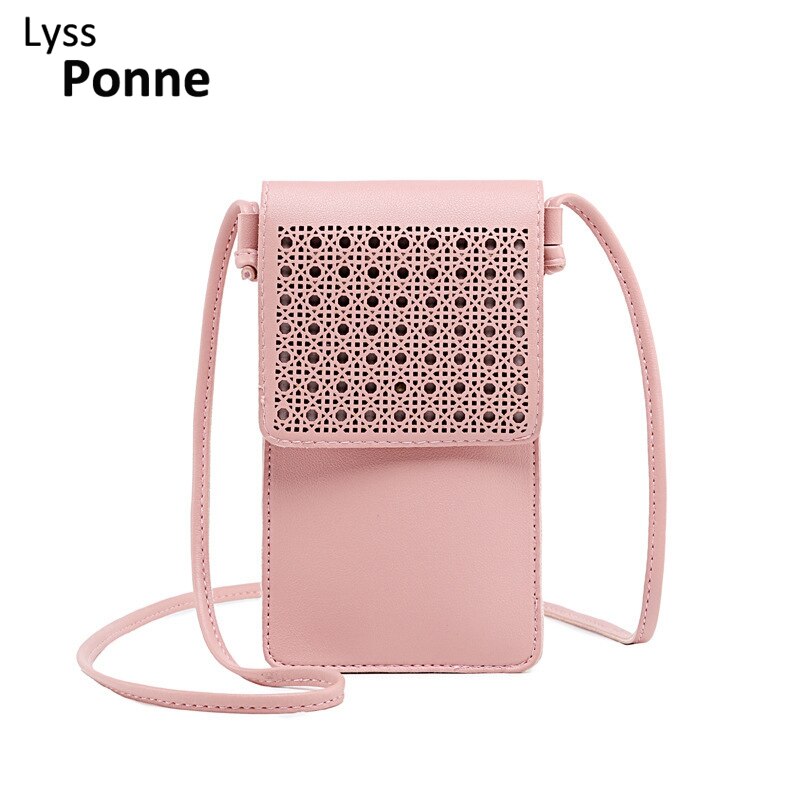 bolso para teléfono móvil con pantalla táctil, cartera para teléfono inteligente, correa de cuero, bolso de mano para mujer, bolso para Iphone X para Samsung S10 y Huawei