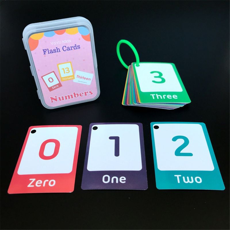 Baby English Learning Word Card Pocket Flash Cards Preschool Montessori Educational Toys Letters Alphabet ABC Numbers For Toddle: 10