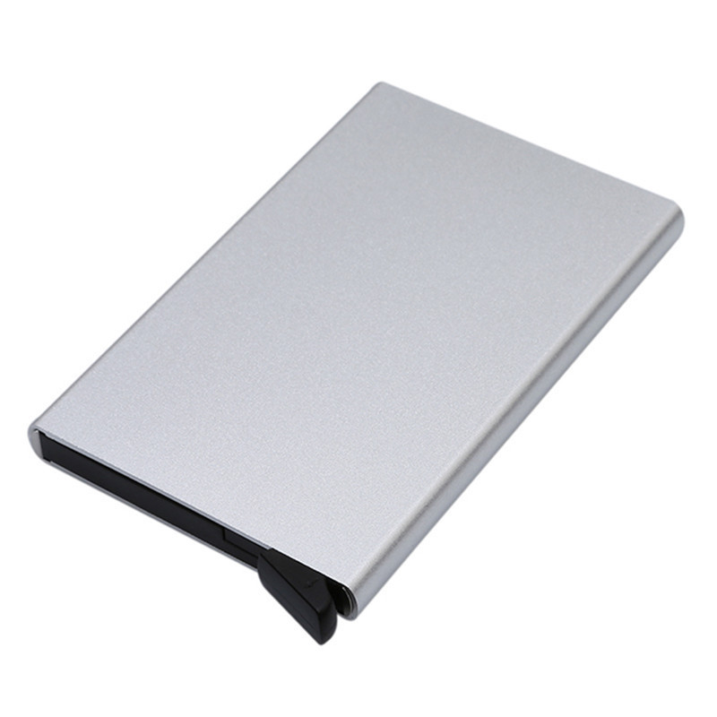 Edelstahl Kreditkarte Halfter Männer Dünne Anti Schützen Reise Ich würde Karteninhaber Frauen Rfid Brieftasche Metall fallen Porte Carte