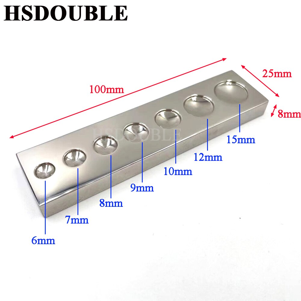 Double cap rivets setting tool single cap snap rivet punch setter hand tool Steel spike studs for leather craft garment shoe DIY: Rectangle Base