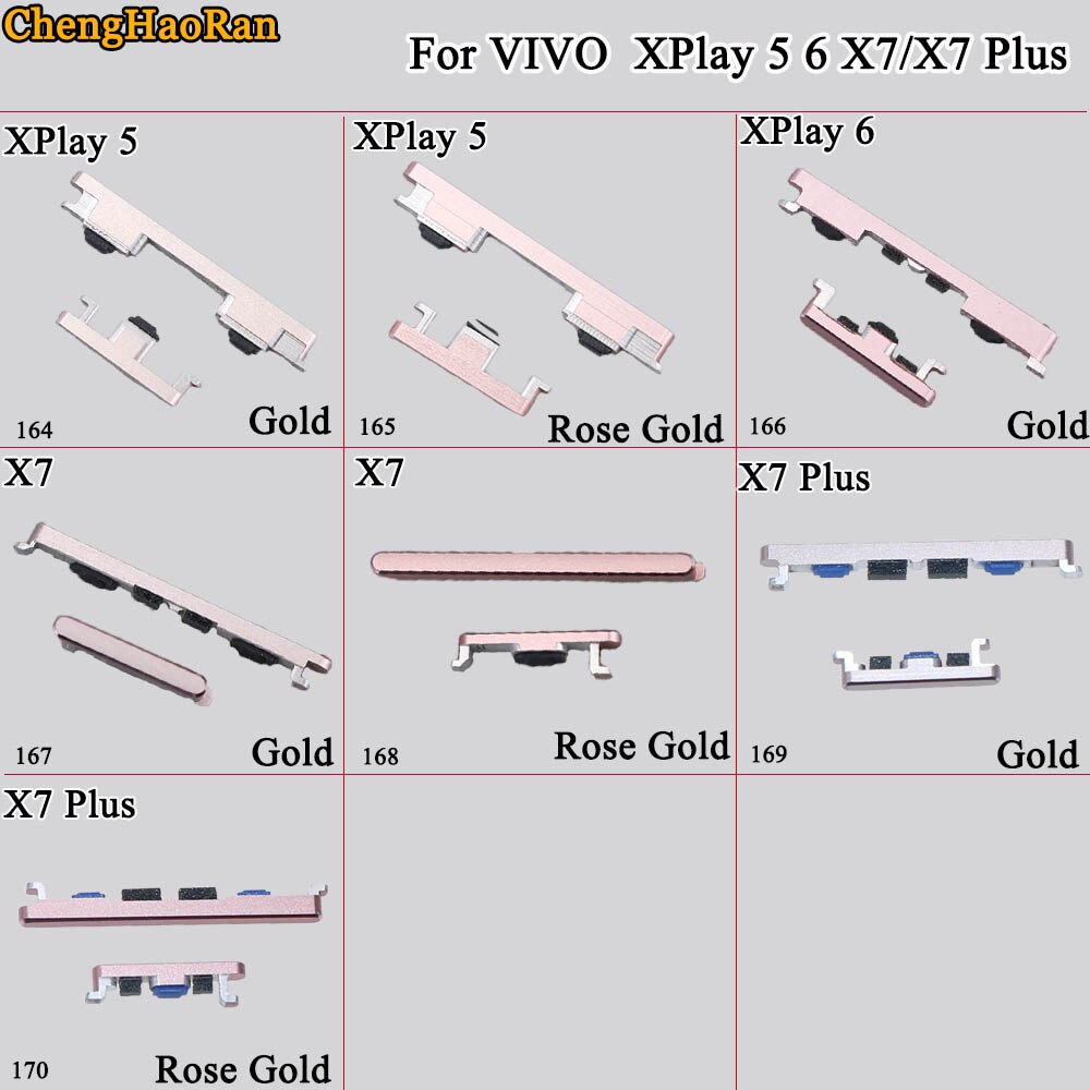 ChengHaoRan 1 Set botón de encendido y volumen tecla lateral para VIVO XPlay 5 XPlay 6X7X7 Plus reparación de la parte