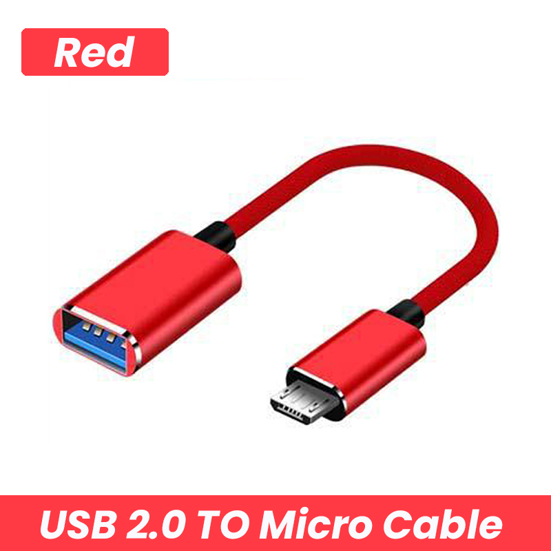 Type-C Micro USB OTG Adapter Cable USB 3.0 2.0 Female To Type C Male Cable Adapter Converter USB-C Cable For Car MP4 Phone: Red For Micro 2.0