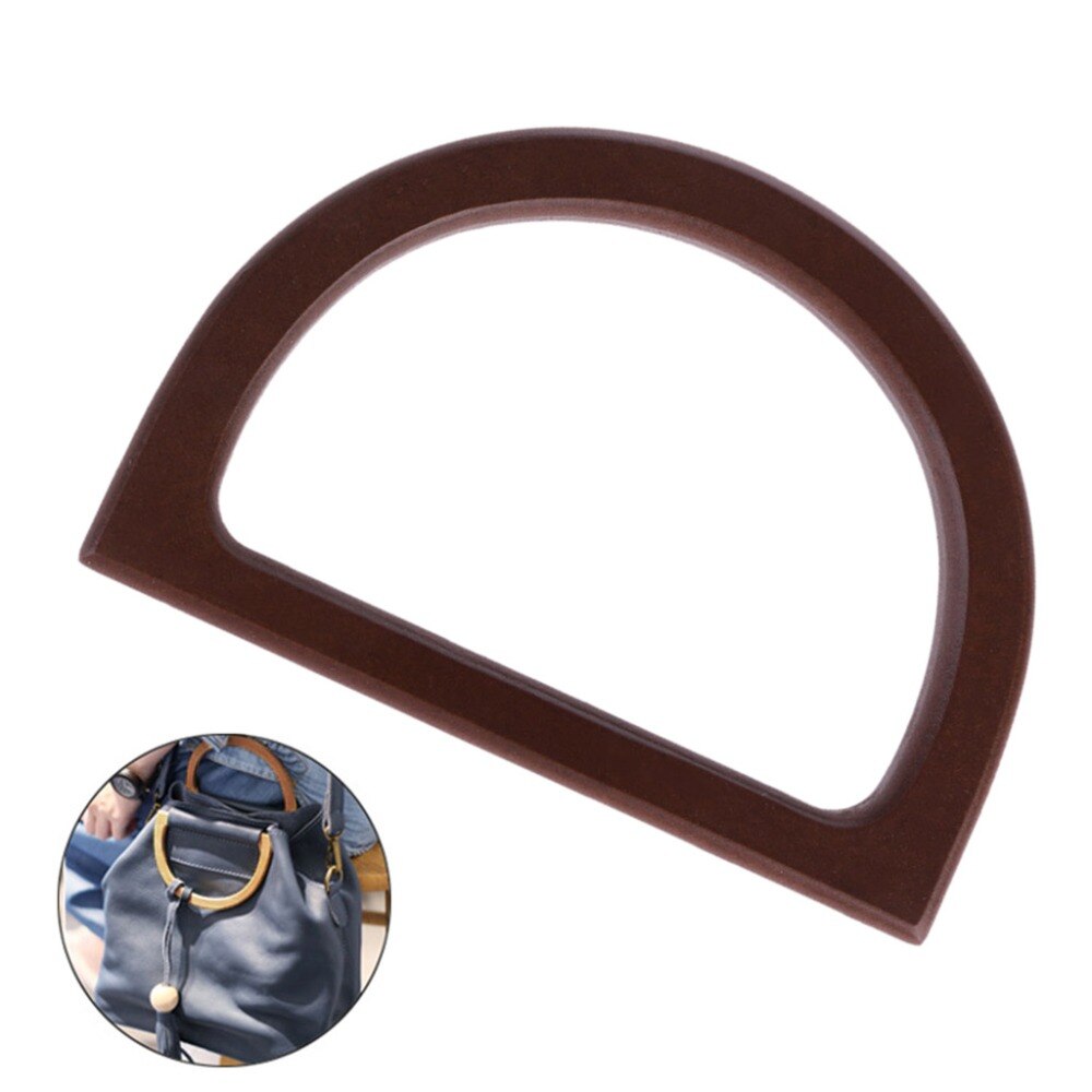 Alça de madeira substituição diy bolsa bolsa quadro saco acessórios