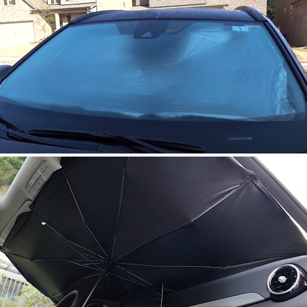 Auto Voorruit Uv Cover Zonnescherm Parasol Voor Meest Voertuig Warmte Isolatie Voorruit Paraplu Opvouwbare Interieur Bescherming