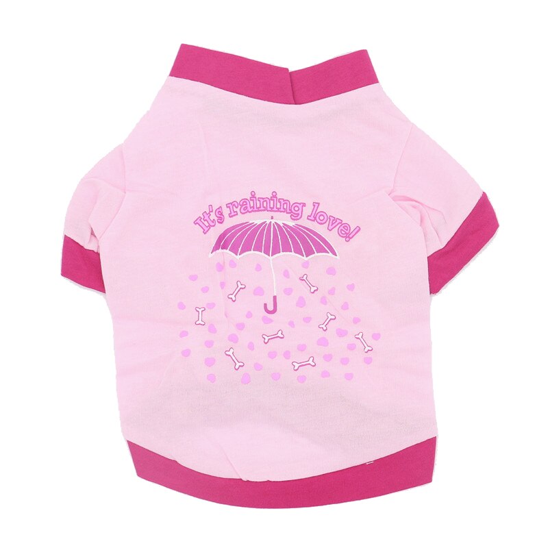 Camiseta barata de algodón para perros pequeños, ropa estampada para mascotas, Yorkshire, Pomeranian, Pug, gato