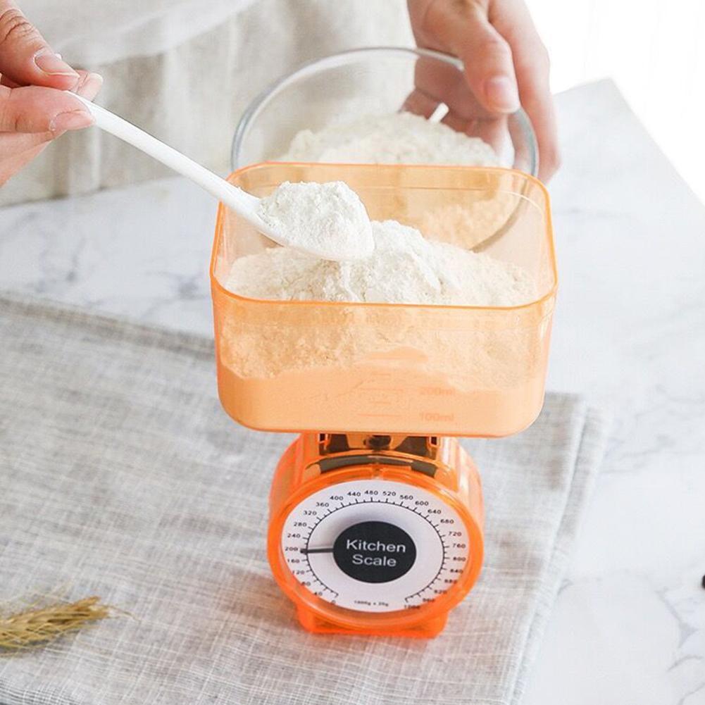 1PC 1kg Mechanical Kitchen Scale Scale Gram Weight Bowl Scale Cooking Scale Kitchen Scale Mechanical Scale Spring Scale
