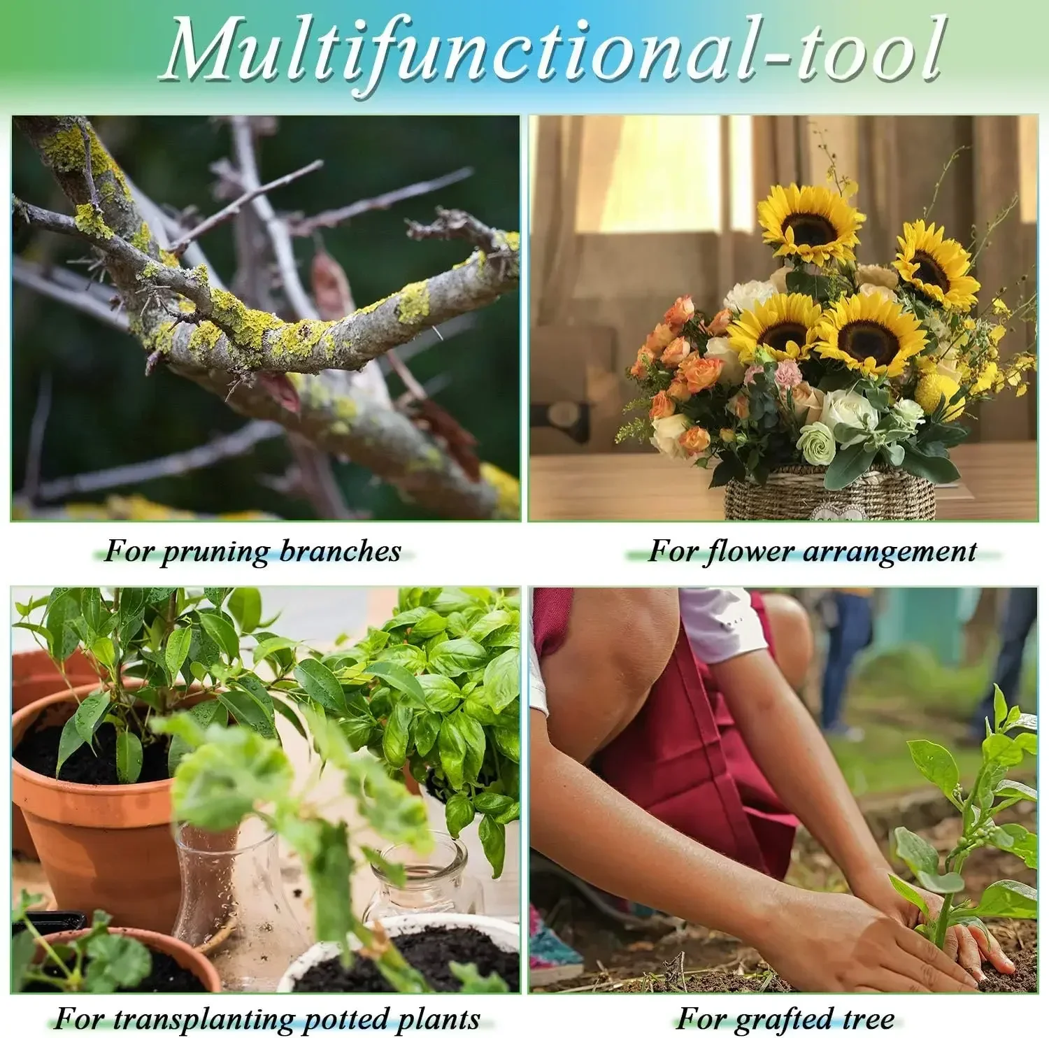 Folding Grafting Knife Grafting Tools Grafting Pruning Knife Garden Fruit Tree Grafting Cutter Wooden Handle Knife