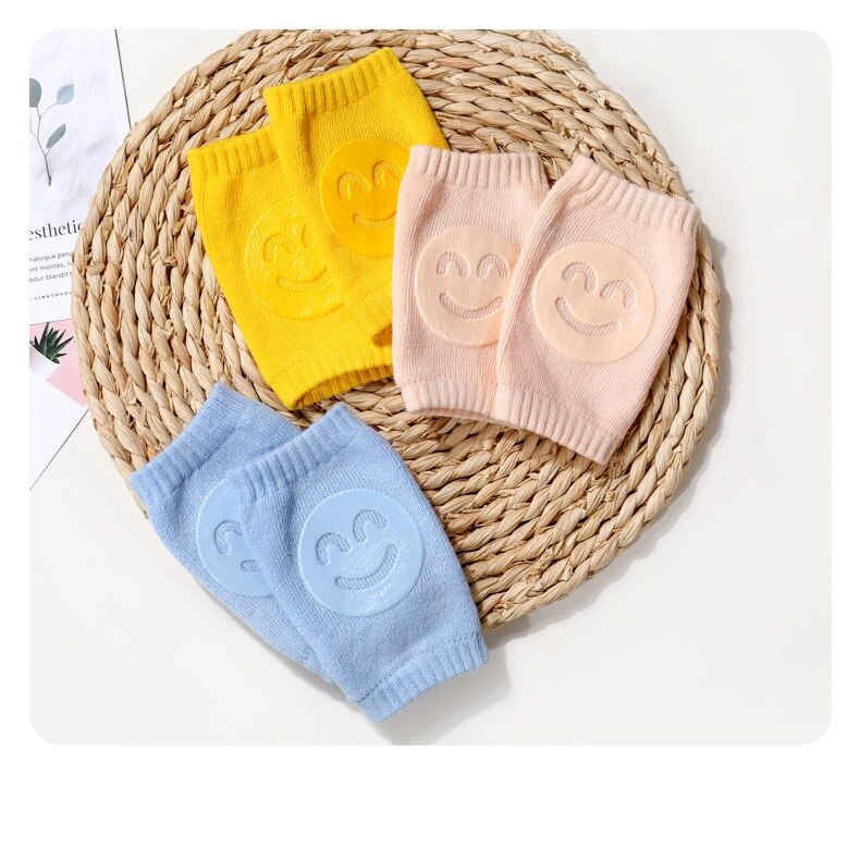 Niños antideslizantes que gatean codo infantes bebé accesorios sonrisa rodilleras Protector de seguridad rodillera calentador de piernas niñas niños