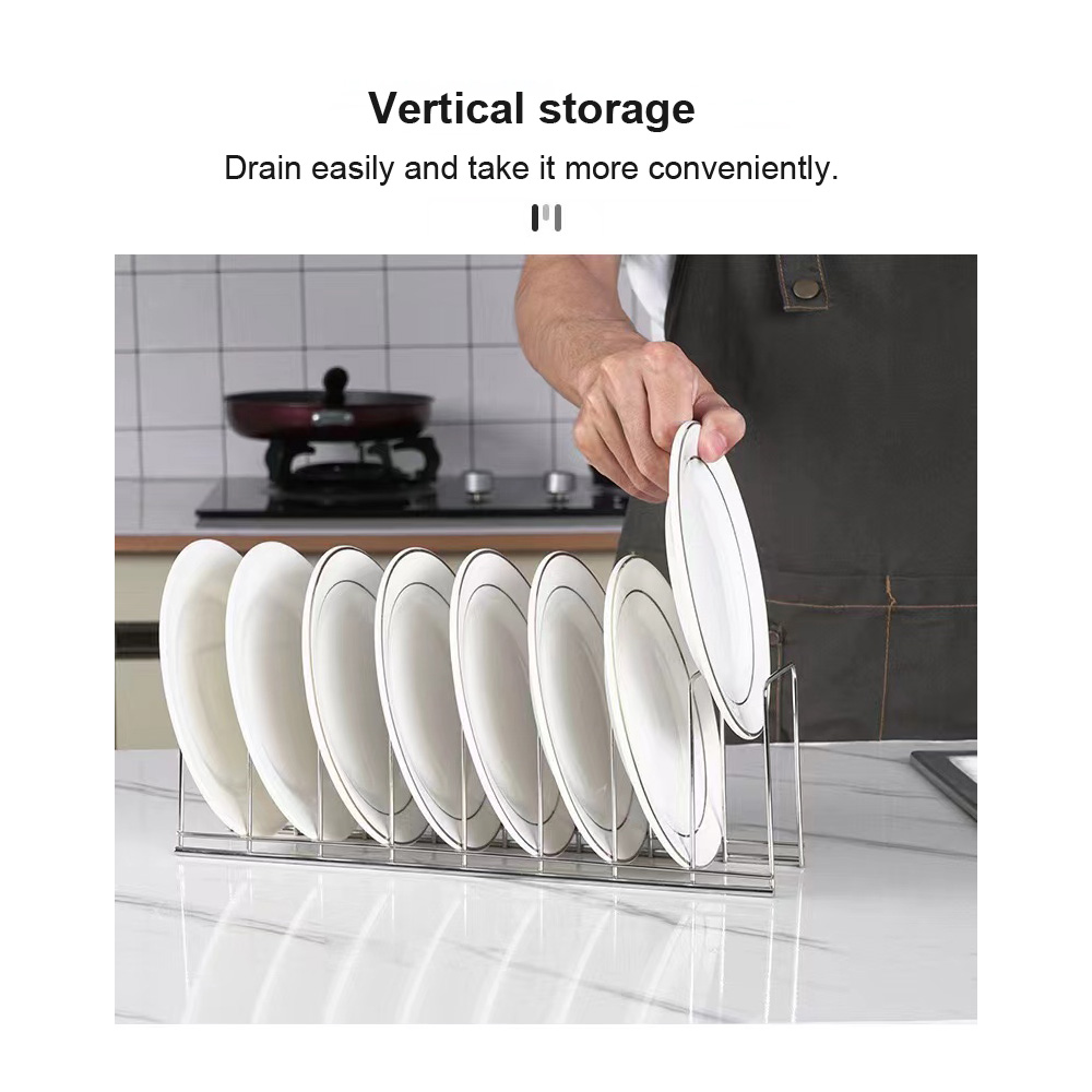 Stainless steel kitchen utensil rack, bowl rack, plate rack, drainage rack, pot cover rack, storage rack, kitchen accessories