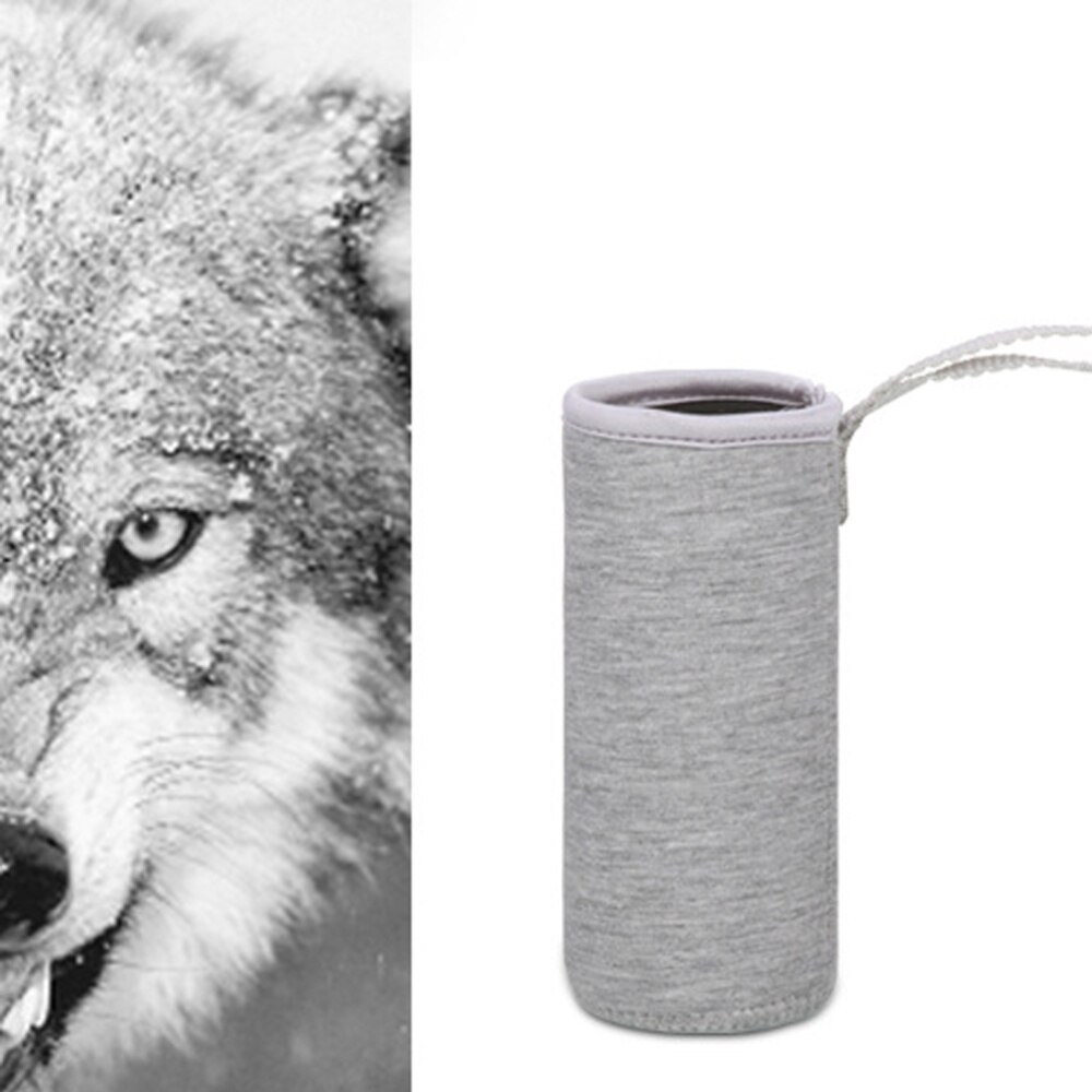 550ML Water Bottle Carrier Bag Pouch Cover Insulated Water Bottle Holder Cup Sets Great for Stainless Steel Glass or Siz: Light Grey