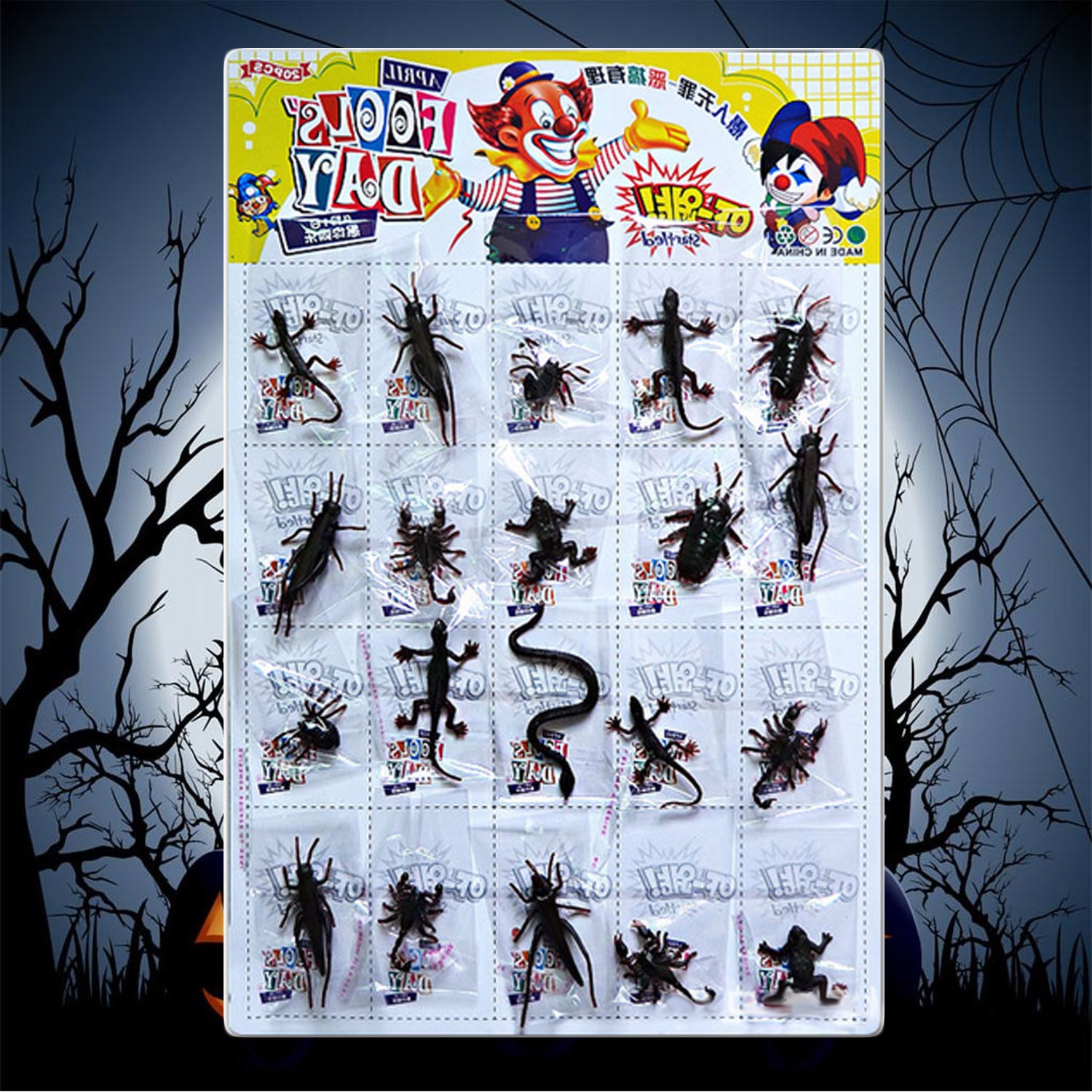 Besegad 20 pz Divertente Realistico Plastica Insetto di Burla del Giocattolo per I Bambini del Regalo Dei Bambini di Halloween Pesce D'aprile Giorno Decorazione Del Partito