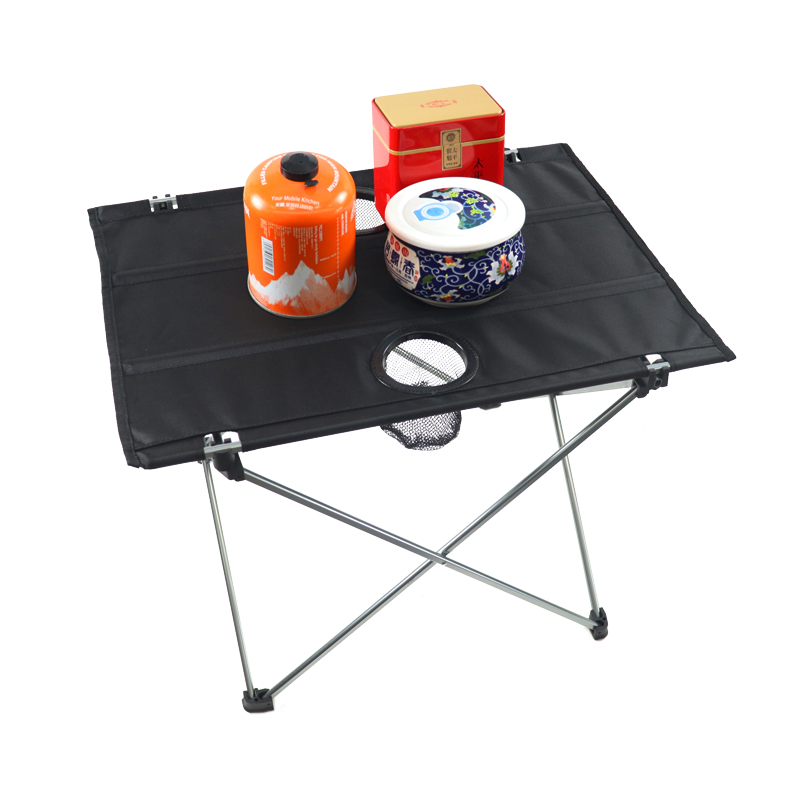 Table basse pliante en tissu Oxford, ultra-légère, randonnée en plein air, Camping, repas sauvage, pique-nique, voyage épais, transport plage, thé