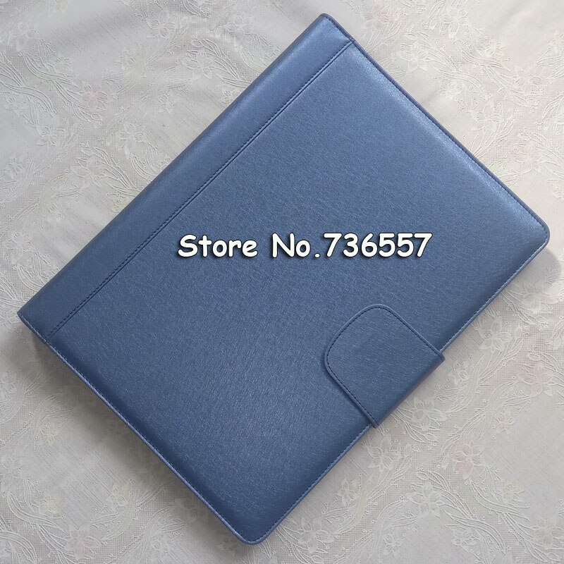 leather folder Padfolio multifunction organizer planner notebook ring binder A4 file folder with calculator office supply