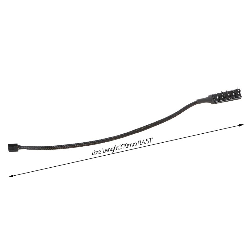 1 to 5 4- pin molex  tx4 pwm cpu kjølevifte splitter adapter flettet strømkabel