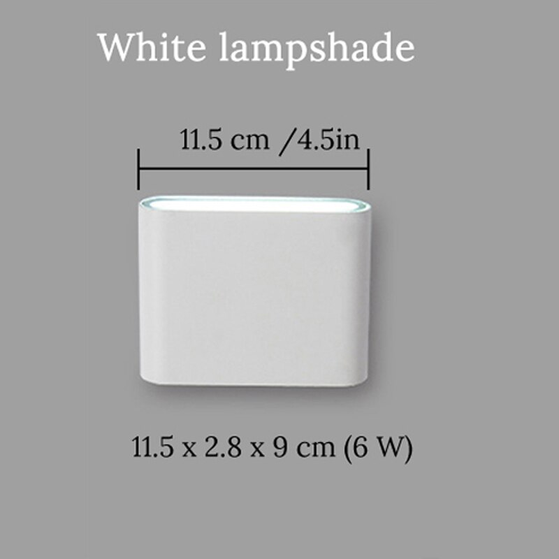 LED Wandlamp Waterdichte Outdoor Wandlamp IP65 Aluminium 6 W/12 W LED Wandlamp Indoor Versierd Muur blaker: white 6W Small size / Warm white