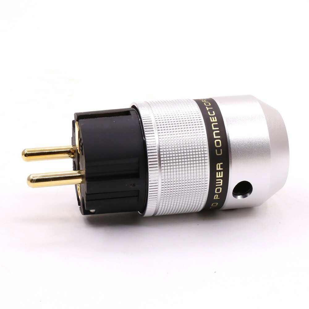 HI-End Gold Plated EU Schuko male plug Power Cable European standard Power Connector